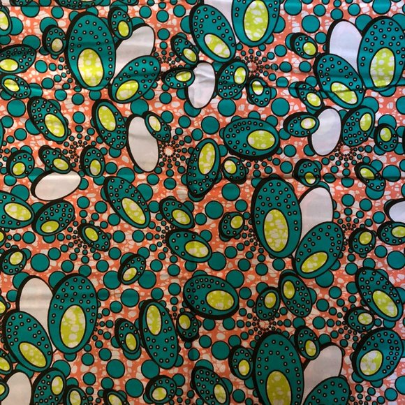 Wax Cotton Fabric| African Print 100% Cotton - Picture 3 of 6